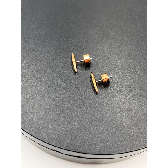 Michael Kors Rose Gold Mini Stud Earrings Designer Bags Spear Shape - Picture 10 of 13